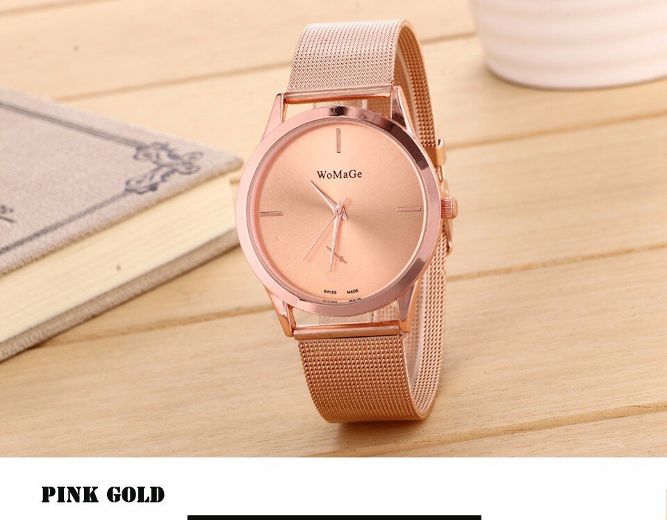 Fashion Alloy Belt Mesh Watch Unisex women's watches Minimalist Style Quartz Watch relogio feminino saat Watches for women